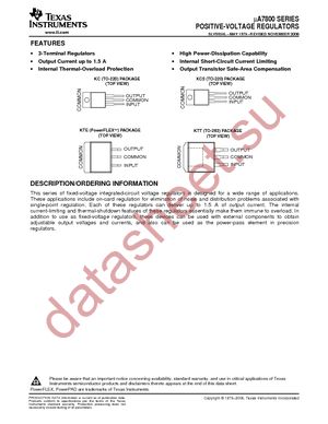 UA7812CKCE3 datasheet  